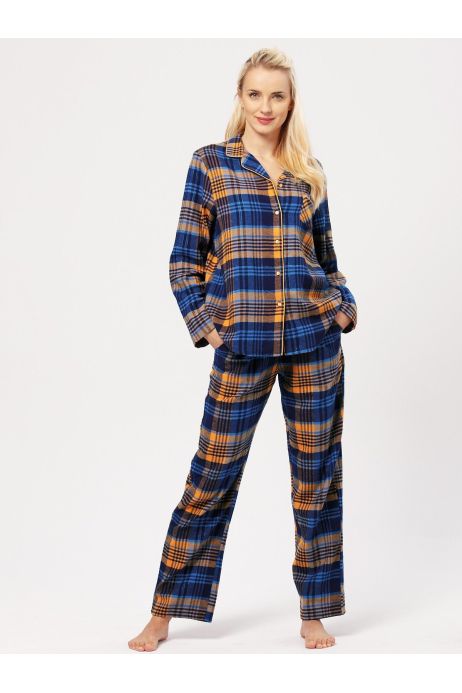 Női flanel pizsama Kulcs LNS 481 2XL-3XL