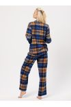 Női flanel pizsama Kulcs LNS 481 2XL-3XL